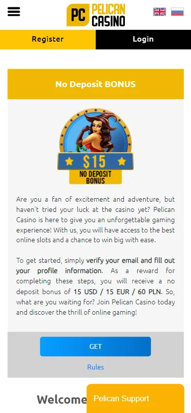 Pelican Casino: 15-€-Bonus, Bedingungen und Eindruck für Spieler aus Deutschland